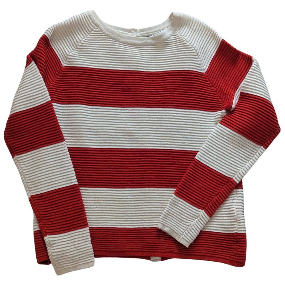 Striped Red and White Women's Sweater